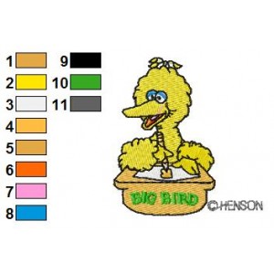 Sesame Street Big Bird 04 Embroidery Design